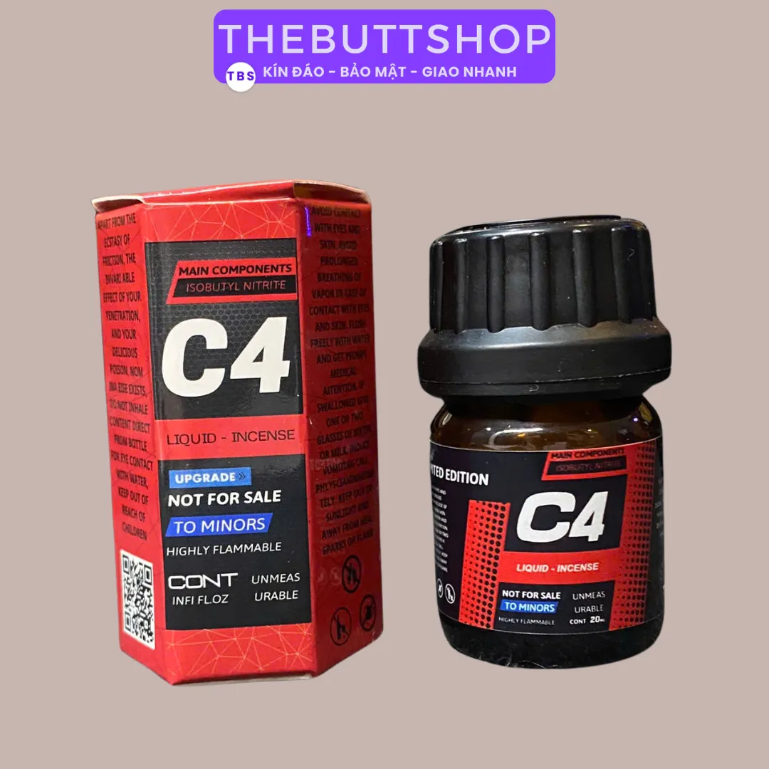 Popper khô C4 đỏ đen 20g