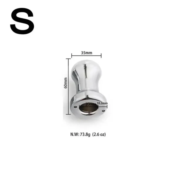 Phích cắm hậu môn inox rỗng ruột