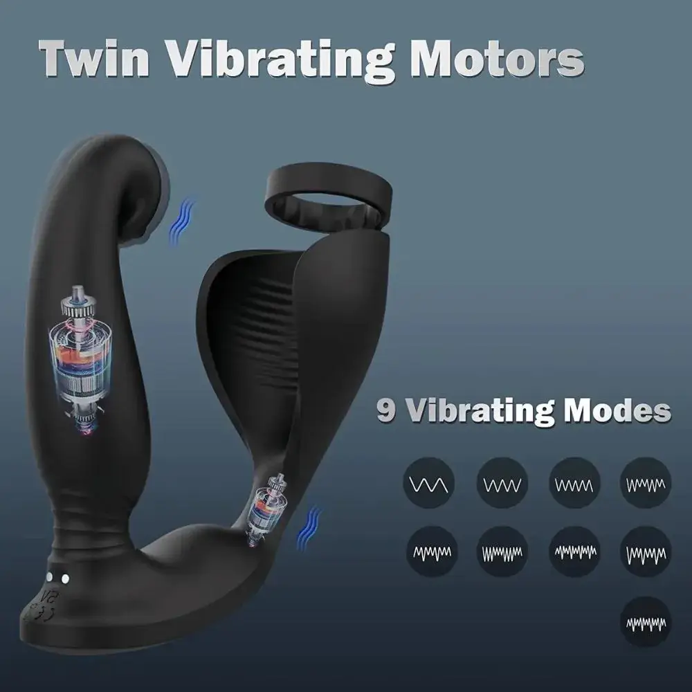 [Remote] Plug rung kèm massge trứng dái S-hande Bs06