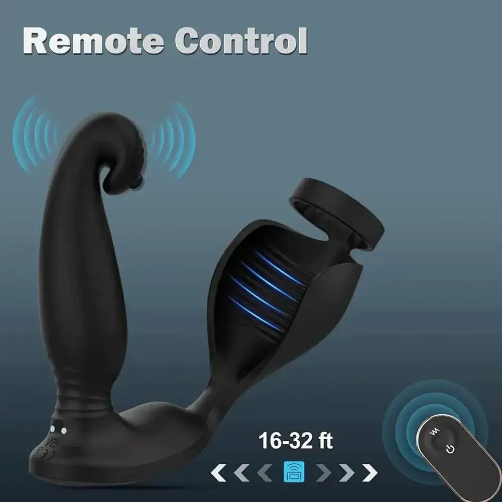 [Remote] Plug rung kèm massge trứng dái S-hande Bs06