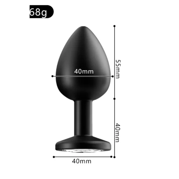 Plug silicon đen chuôi tròn Jiuai 68g