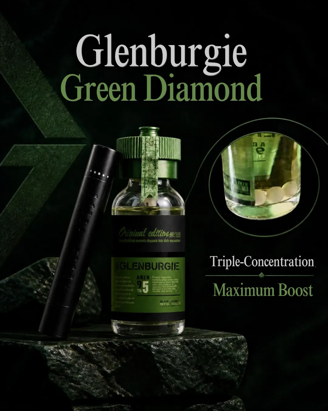 Thiết kế chai Popper Glenburgie 95 30ml