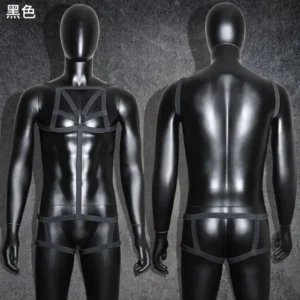 BỘ DÂY ĐEO BODY NAM BDSM MÀU ĐEN