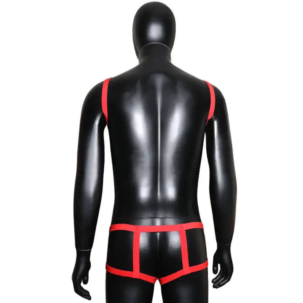 BỘ DÂY ĐEO BODY NAM BDSM MÀU ĐỎ - Ảnh 3