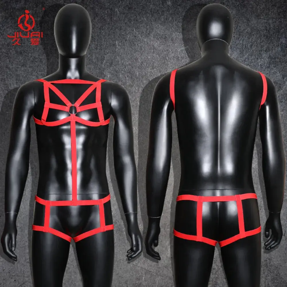 BỘ DÂY ĐEO BODY NAM BDSM MÀU ĐỎ