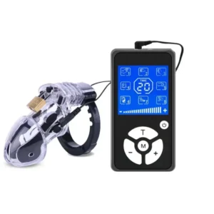 KHÓA DƯƠNG VẬT KÈM XUNG ĐIỆN ĐIỀU KHIỂN TỪ XA – ELECTRO CHASTITY PRO