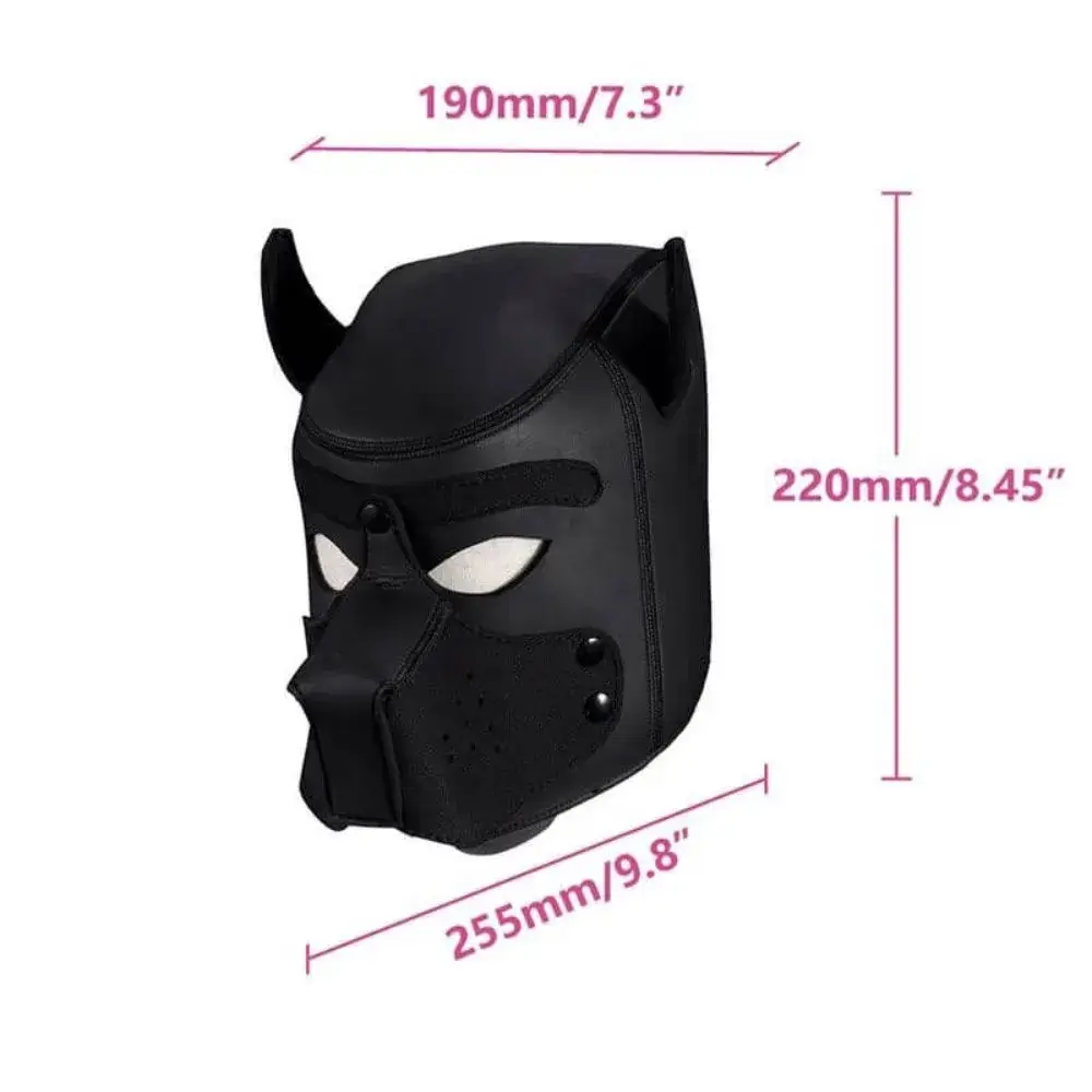 MẶT NẠ ĐẦU CHÓ COSPLAY ĐEN - Ảnh 2