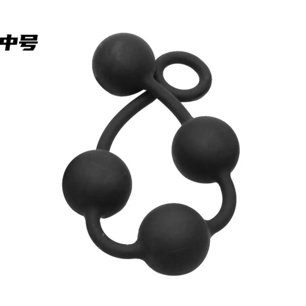 CHUỖI 4 BI SILICON ĐEN C437 - SIZE M (39CM | BI 4CM) - Ảnh 5