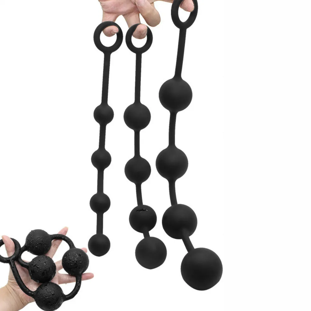 CHUỖI 4 BI SILICON ĐEN C437 - SIZE M (39CM | BI 4CM) - Ảnh 3