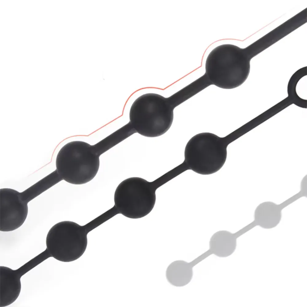 CHUỖI 4 BI SILICON ĐEN C437 - SIZE L (49CM | BI 5CM) - Ảnh 4