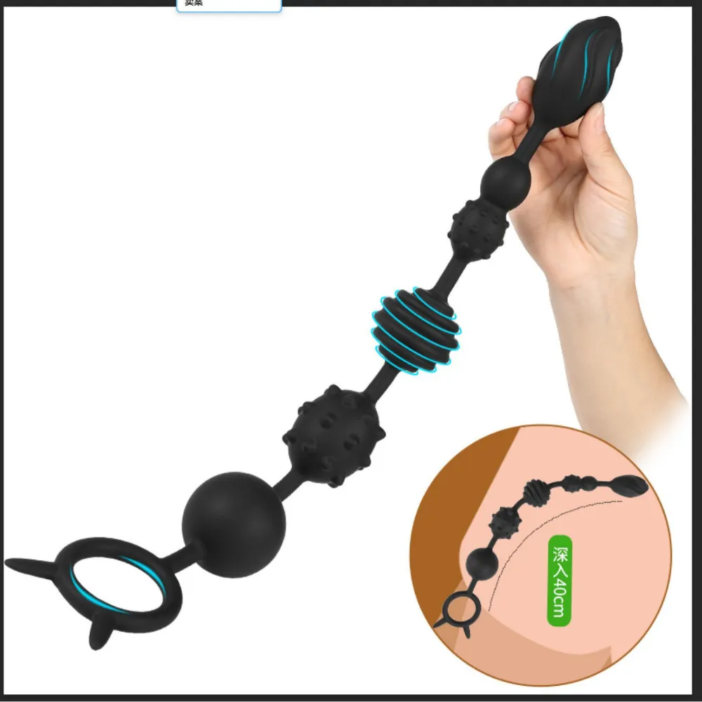 CHUỖI BI SILICON ĐA HOA VĂN C565 – SIZE L (49CM | BI 3.2–4.9CM)