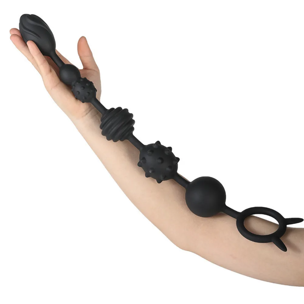 CHUỖI BI SILICON ĐA HOA VĂN C565 – SIZE M (41CM | BI 2.1–4.2CM)