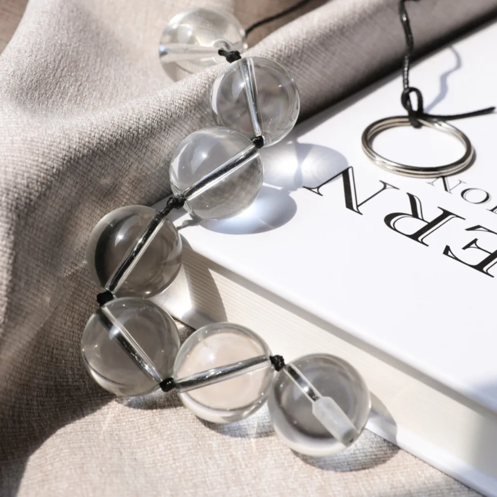 CHUỖI HẠT THỦY TINH TRONG SUỐT SIZE M (2.0CM – DÀI 18.5CM) - Ảnh 4