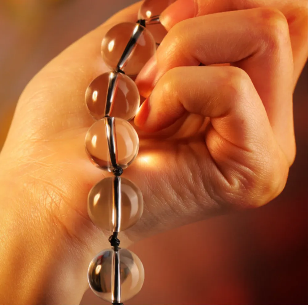 CHUỖI HẠT THỦY TINH TRONG SUỐT SIZE M (2.0CM – DÀI 18.5CM) - Ảnh 5