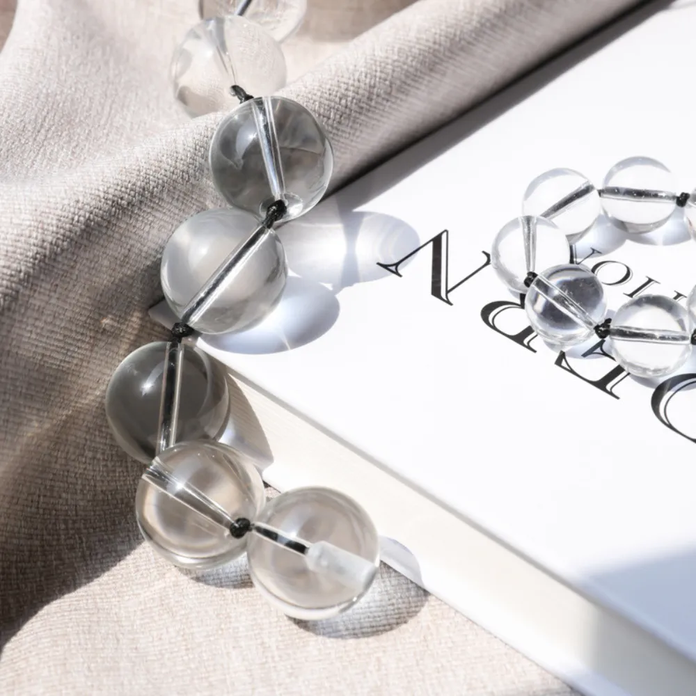 CHUỖI HẠT THỦY TINH TRONG SUỐT SIZE M (2.0CM – DÀI 18.5CM) - Ảnh 6