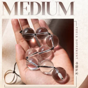 CHUỖI HẠT THỦY TINH TRONG SUỐT SIZE L (2.5CM – DÀI 24.5CM)