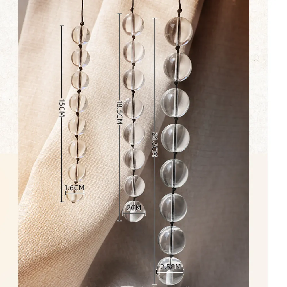 CHUỖI HẠT THỦY TINH TRONG SUỐT SIZE M (2.0CM – DÀI 18.5CM) - Ảnh 2