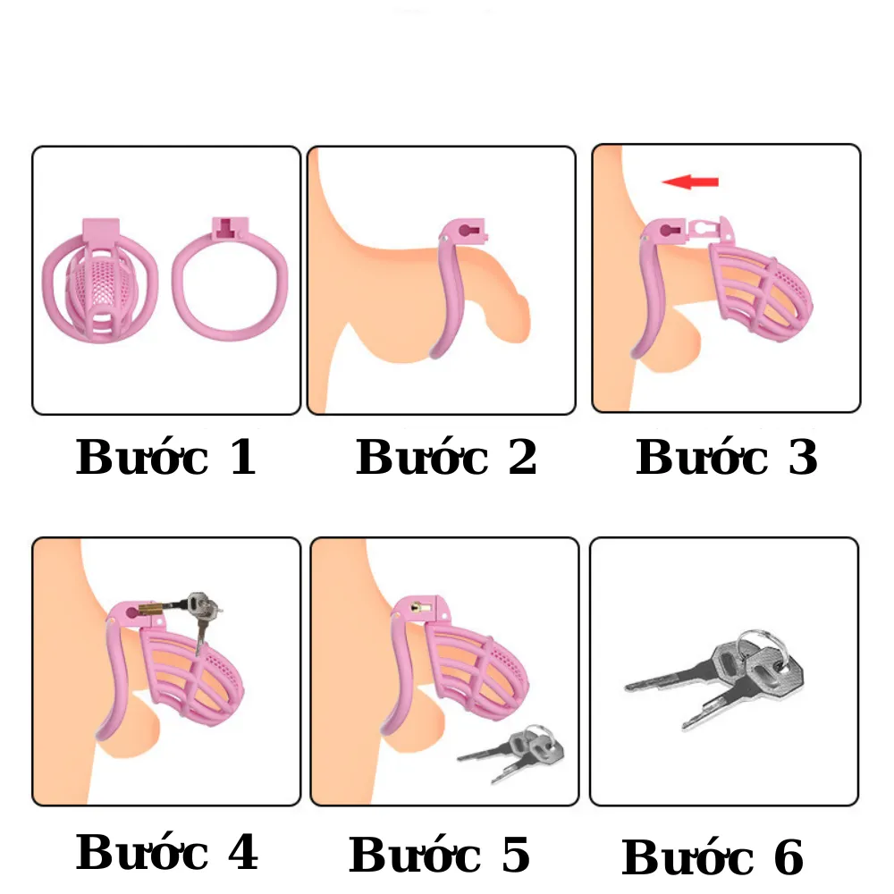 KHÓA DƯƠNG VẬT C755 HỒNG SIZE S (78G) - Ảnh 3